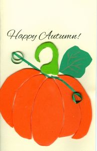 Thanksgiving pumpkin card